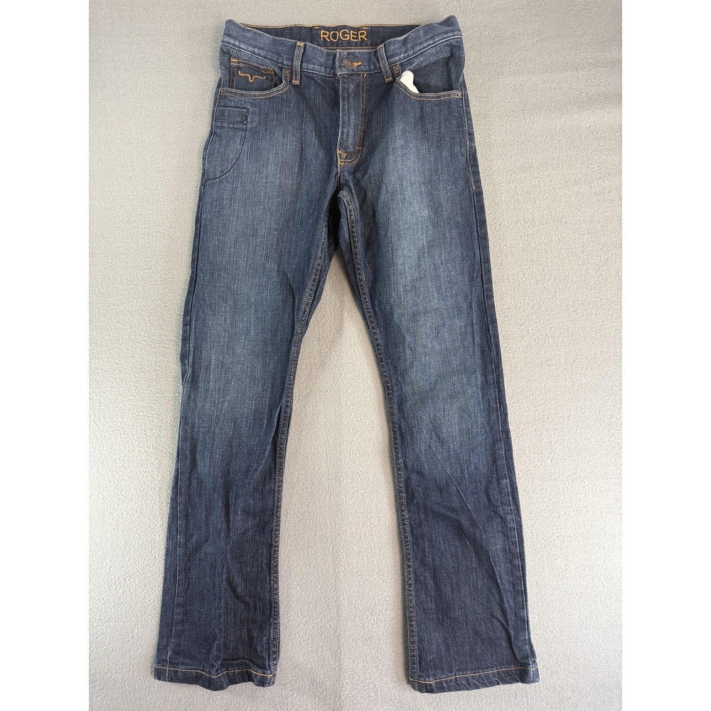 Kimes Ranch Men's Slim Straight Jeans - Dark Blue Denim